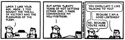 Scan from Dilbert day-at-a-time calendar, 22/11